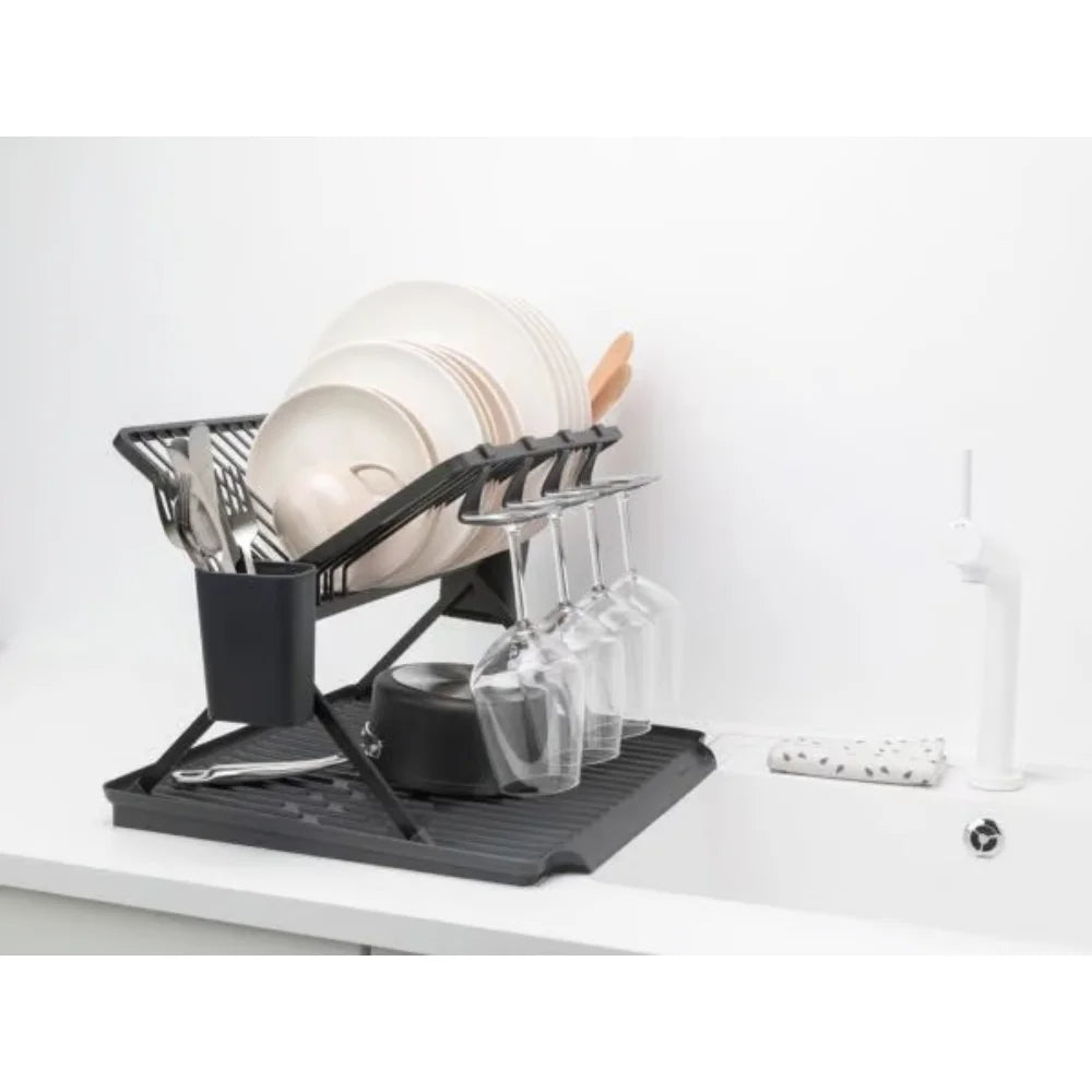 Brabantia|Foldable Dish Drying Rack X型碗碟瀝水架連酒杯架|33 x 42 x 51cm|兩種顏色