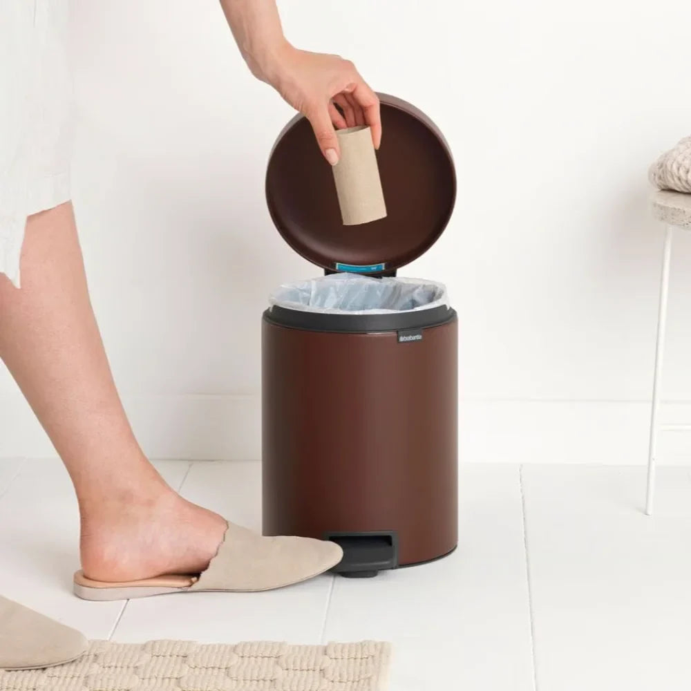 Brabantia|NewIcon Pedal Bin 圓形腳踏垃圾桶 5L|塑膠內桶|4款顏色