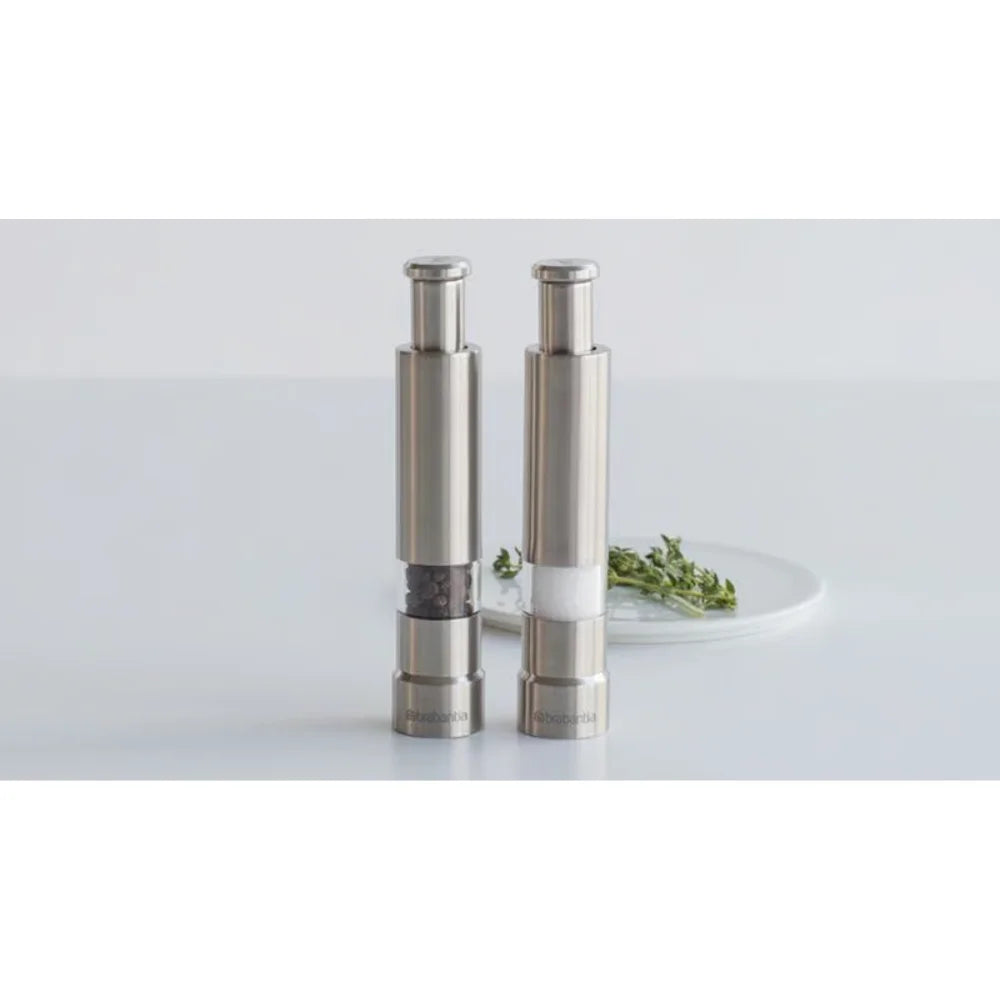 Brabantia |PROFILE Salt and Pepper Crushers 不鏽鋼孖裝胡椒磨|14 x 2.8 x 5.5cm