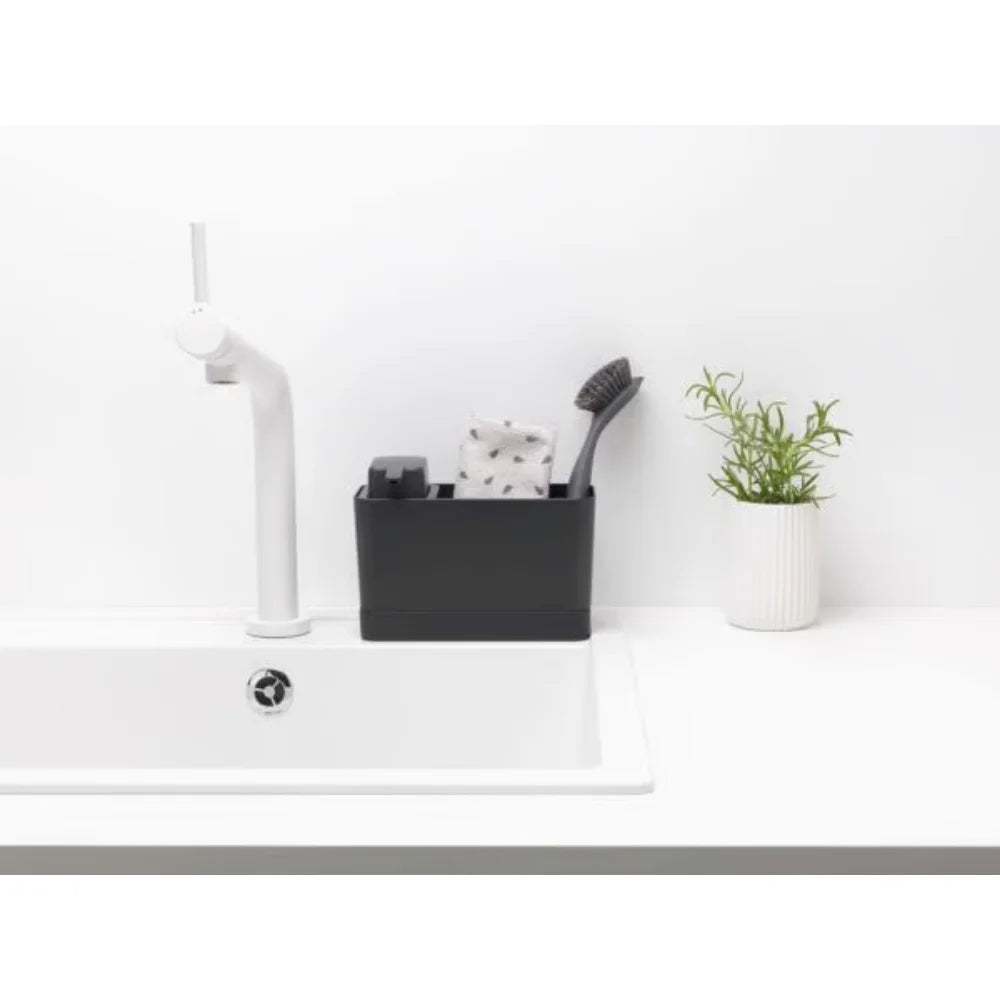 Brabantia |Sink Organiser Set 廚房鋅盆雜物收納座套裝連皂液器|深灰