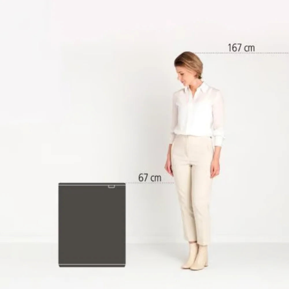 Brabantia|Bo Touch Bin 彈蓋垃圾桶 60L|塑膠內桶|啞黑