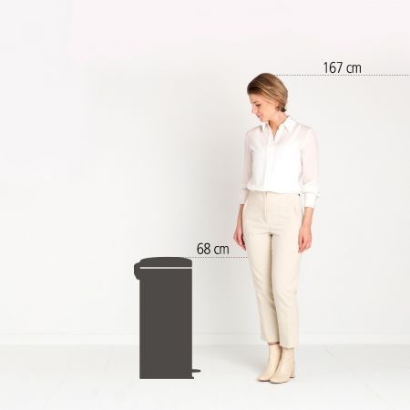 Brabantia|Pedal Bin Newlcon 圓形腳踏垃圾桶 30L|塑膠內桶|5款顏色