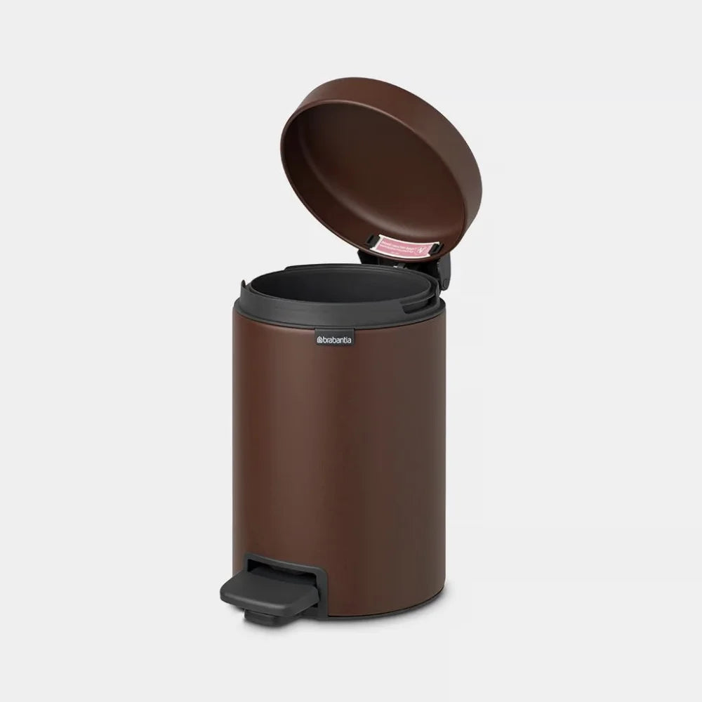 Brabantia｜Newicon Pedal Bin 圓形腳踏垃圾桶 3L｜塑膠內桶｜5款顏色 5 Colours