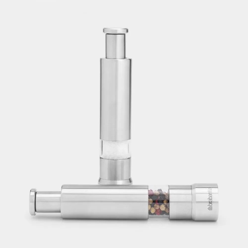 Brabantia ｜PROFILE Salt and Pepper Crushers 不鏽鋼孖裝胡椒磨｜14 x 2.8 x 5.5cm