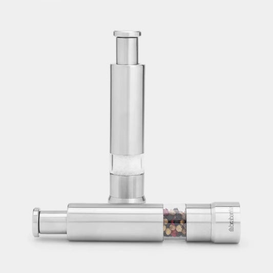 Brabantia ｜PROFILE Salt and Pepper Crushers 不鏽鋼孖裝胡椒磨｜14 x 2.8 x 5.5cm