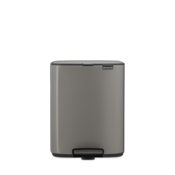brabantia - 比利時製 12L 不銹鋼靜音緩降長方形防指紋腳踏垃圾桶丨3款顏色