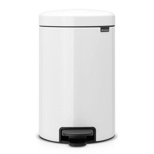 Brabantia｜NewIcon Pedal Bin 圓形腳踏垃圾桶 12L｜塑膠內桶｜4款顏色