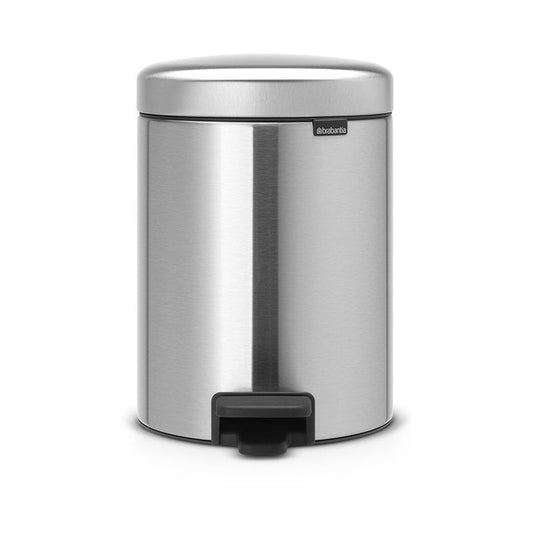 Brabantia｜NewIcon Pedal Bin 圓形腳踏垃圾桶 5L｜塑膠內桶｜4款顏色