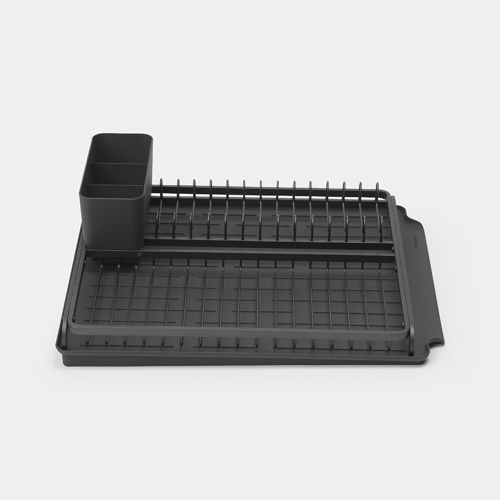 Brabantia｜Dish Drying Rack 闊身碗碟箕連底盆｜深/淺灰