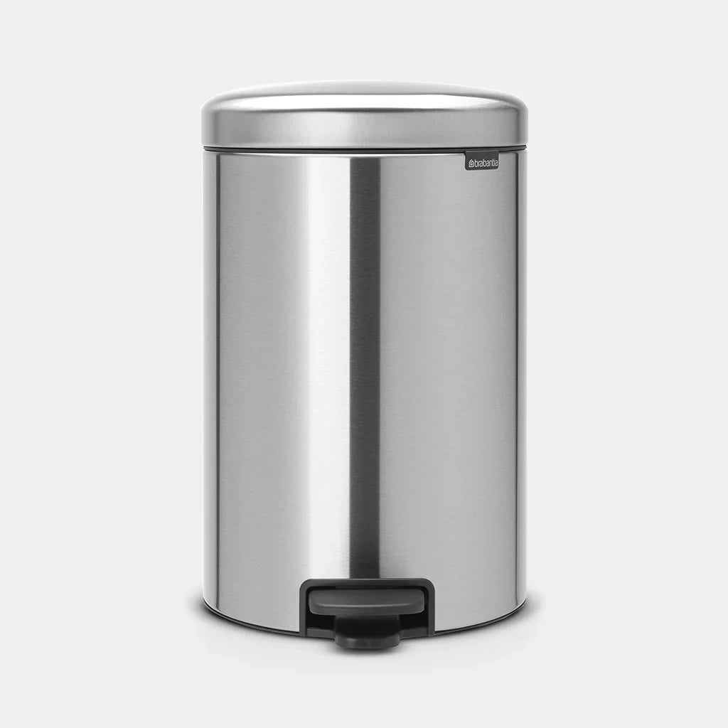 Brabantia｜Pedal Bin Newlcon 不銹鋼靜音圓形腳踏垃圾桶 20L｜塑膠內桶｜5款顏色