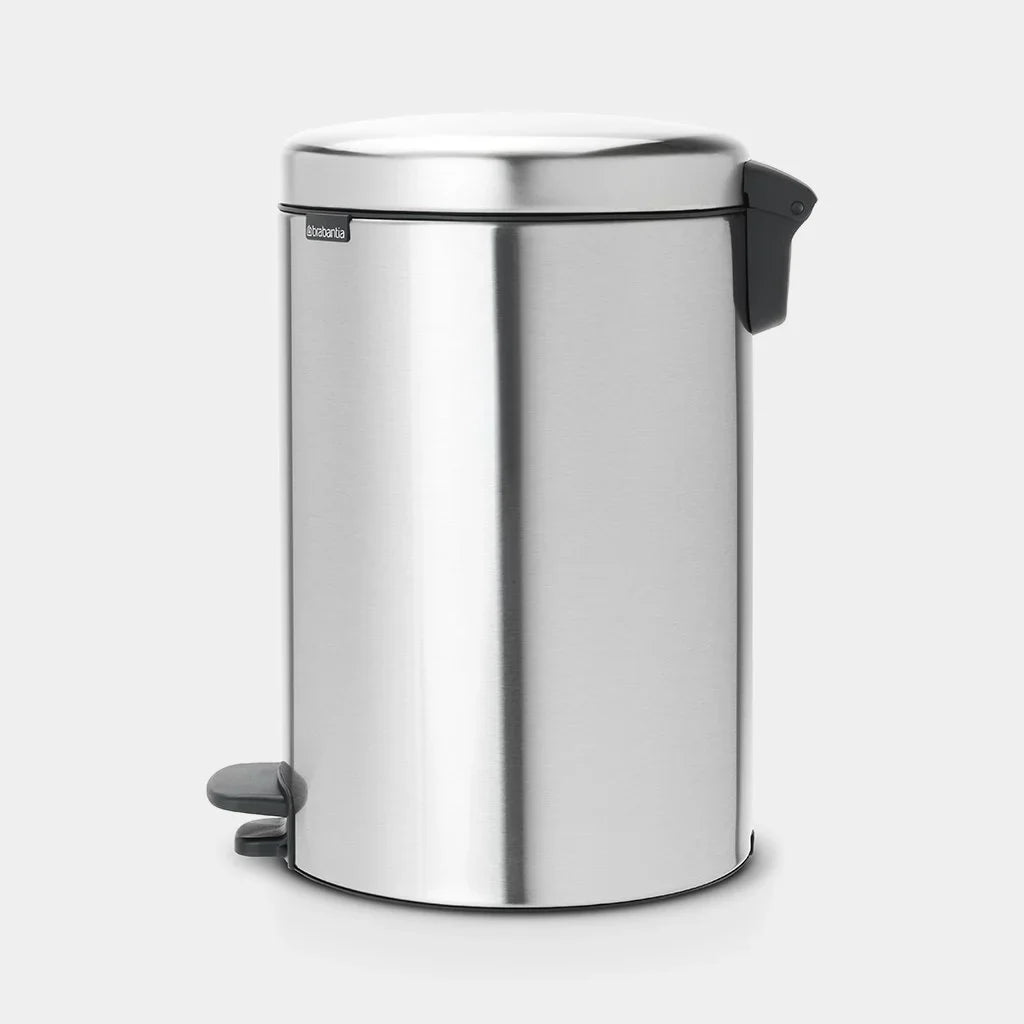 Brabantia｜Pedal Bin Newlcon 不銹鋼靜音圓形腳踏垃圾桶 20L｜塑膠內桶｜5款顏色