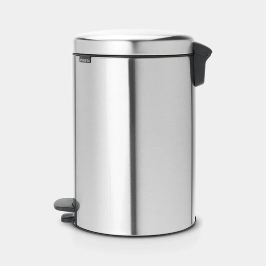Brabantia｜Pedal Bin Newlcon 不銹鋼靜音圓形腳踏垃圾桶 20L｜塑膠內桶｜5款顏色