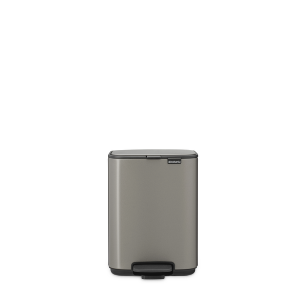 brabantia - 比利時製 4L 不銹鋼靜音緩降長方形防指紋腳踏垃圾桶丨3款顏色