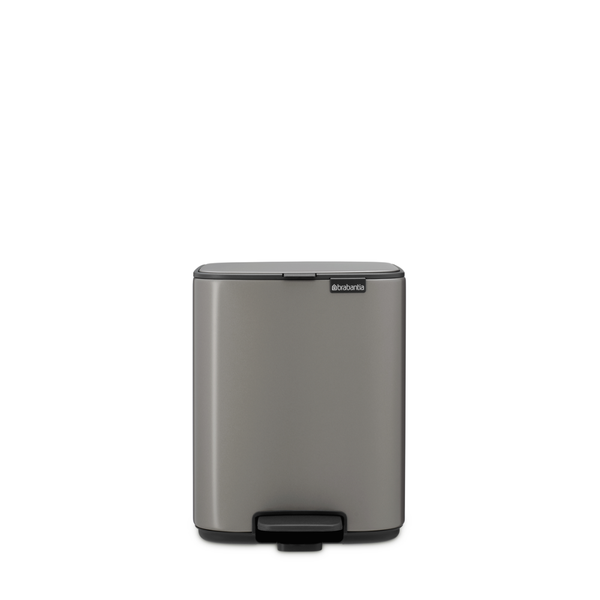 brabantia - 比利時製 7L 不銹鋼靜音緩降長方形防指紋腳踏垃圾桶丨3款顏色